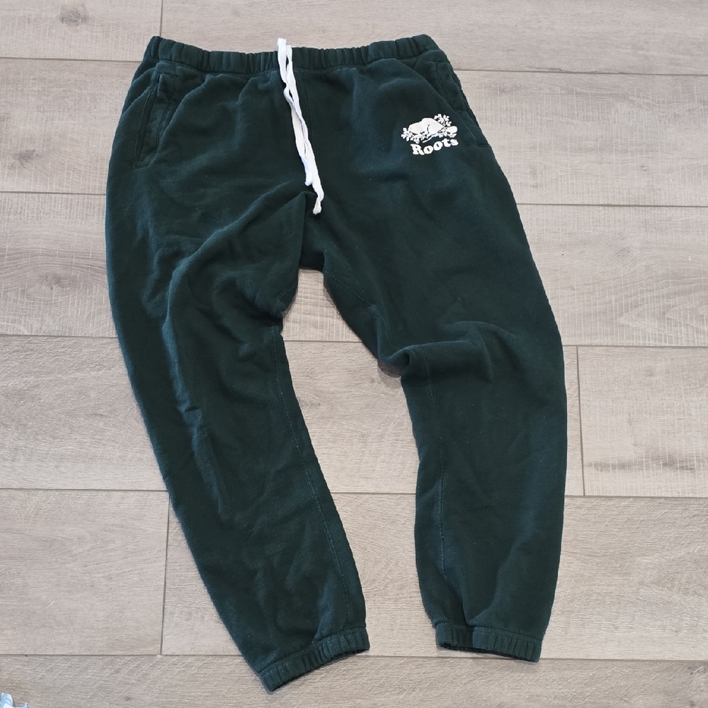 Mens Roots Dark Green Sweatpants Size XL